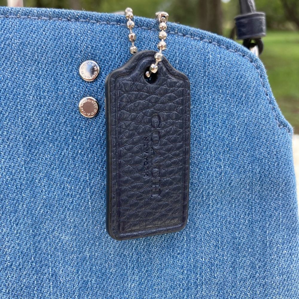 Coach Denim Mini Lillie Carryall NWT - Picture 7 of 10